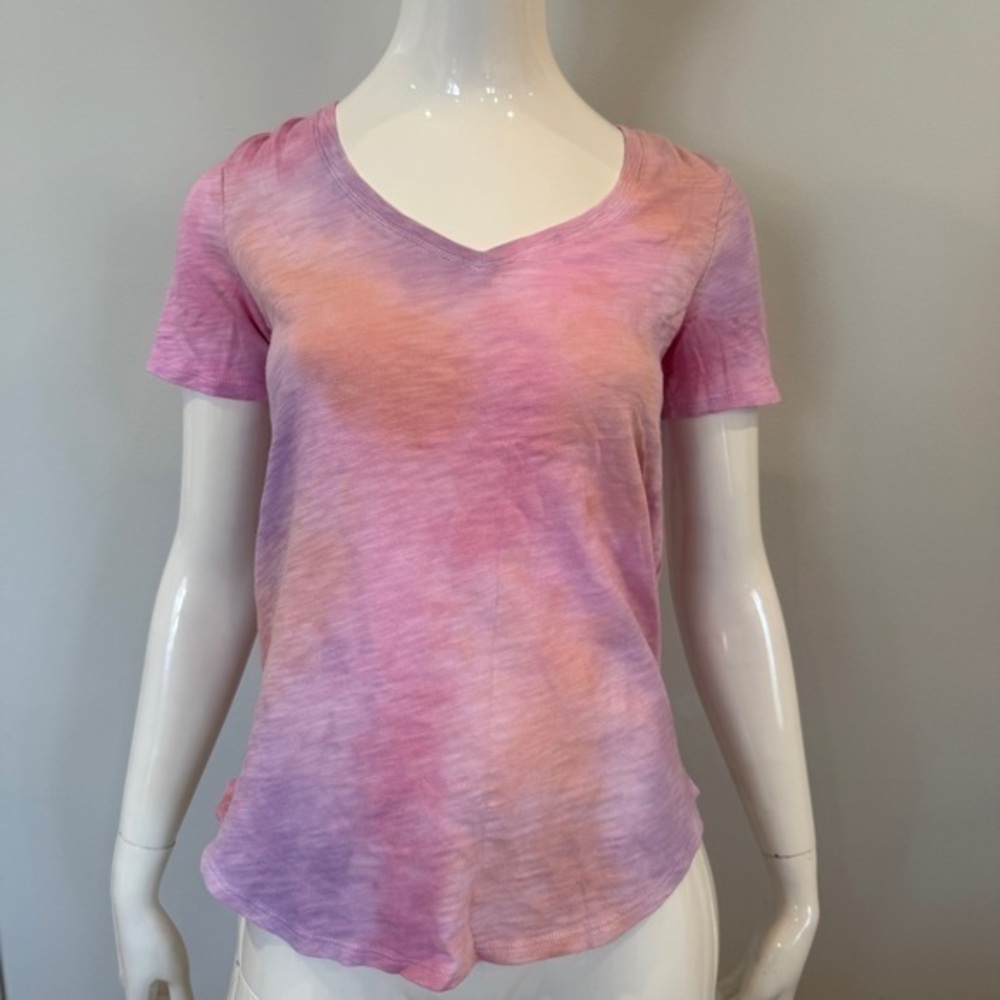 ATM Slub Jersey Classic V-Neck Tie Dye Tee